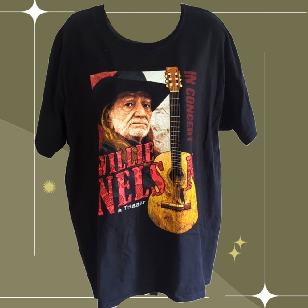 🍋✨ RARE Willie Nelson concert tee size L